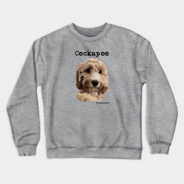 Golden Apricot Cockapoo / Spoodle and Doodle Dog Crewneck Sweatshirt by WoofnDoodle 